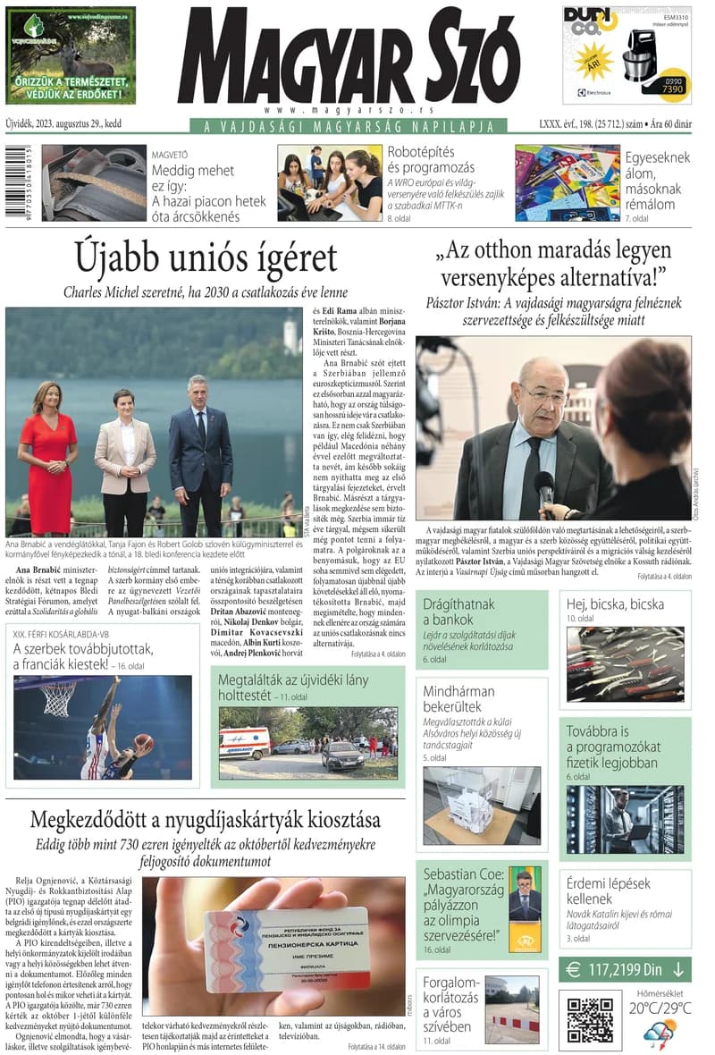 Magyar Szó, 80. évf. 2023. augusztus 29. 198. sz. 1–20. oldal