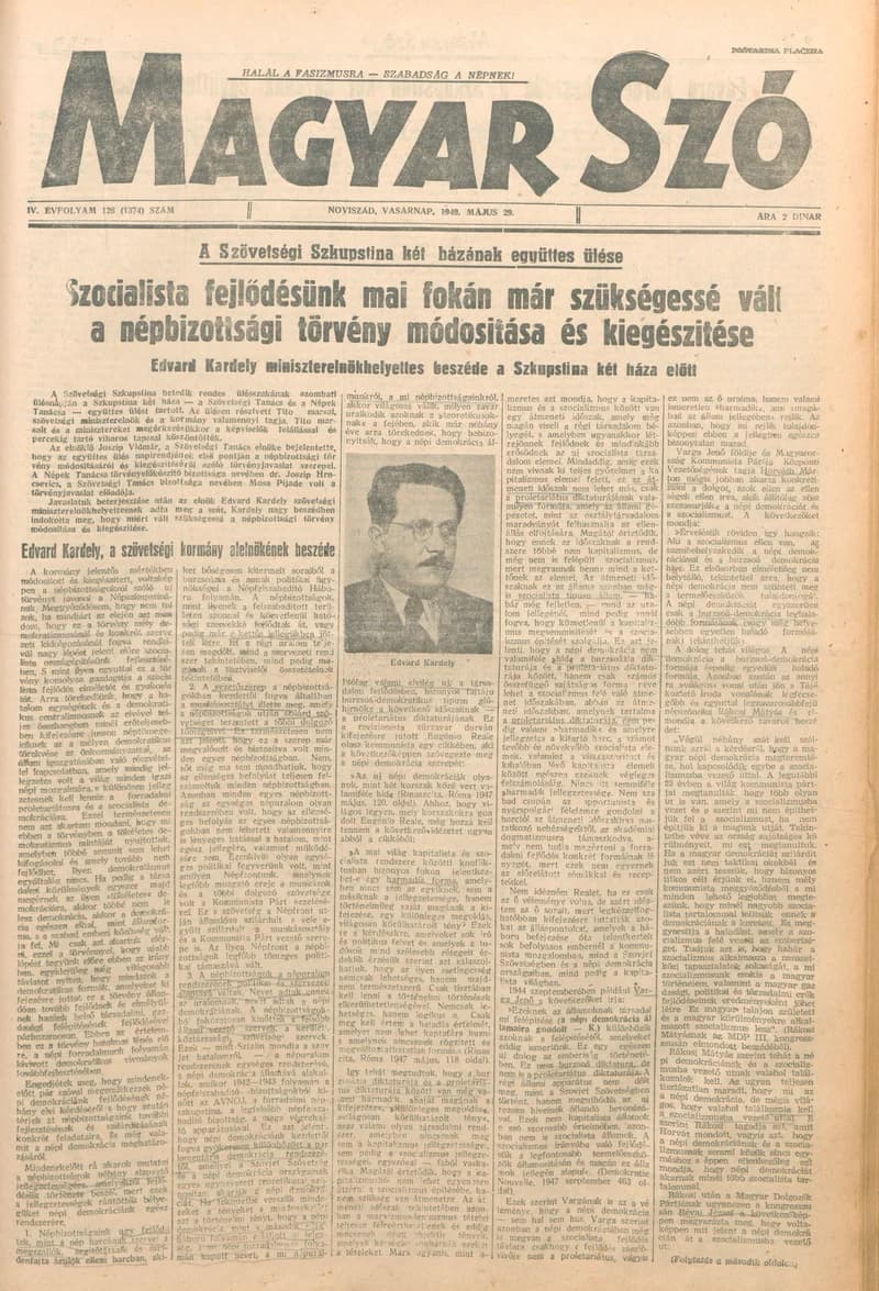 Magyar Szó, 6. évf. 1949. május 29. 126. sz. 1–4. oldal
