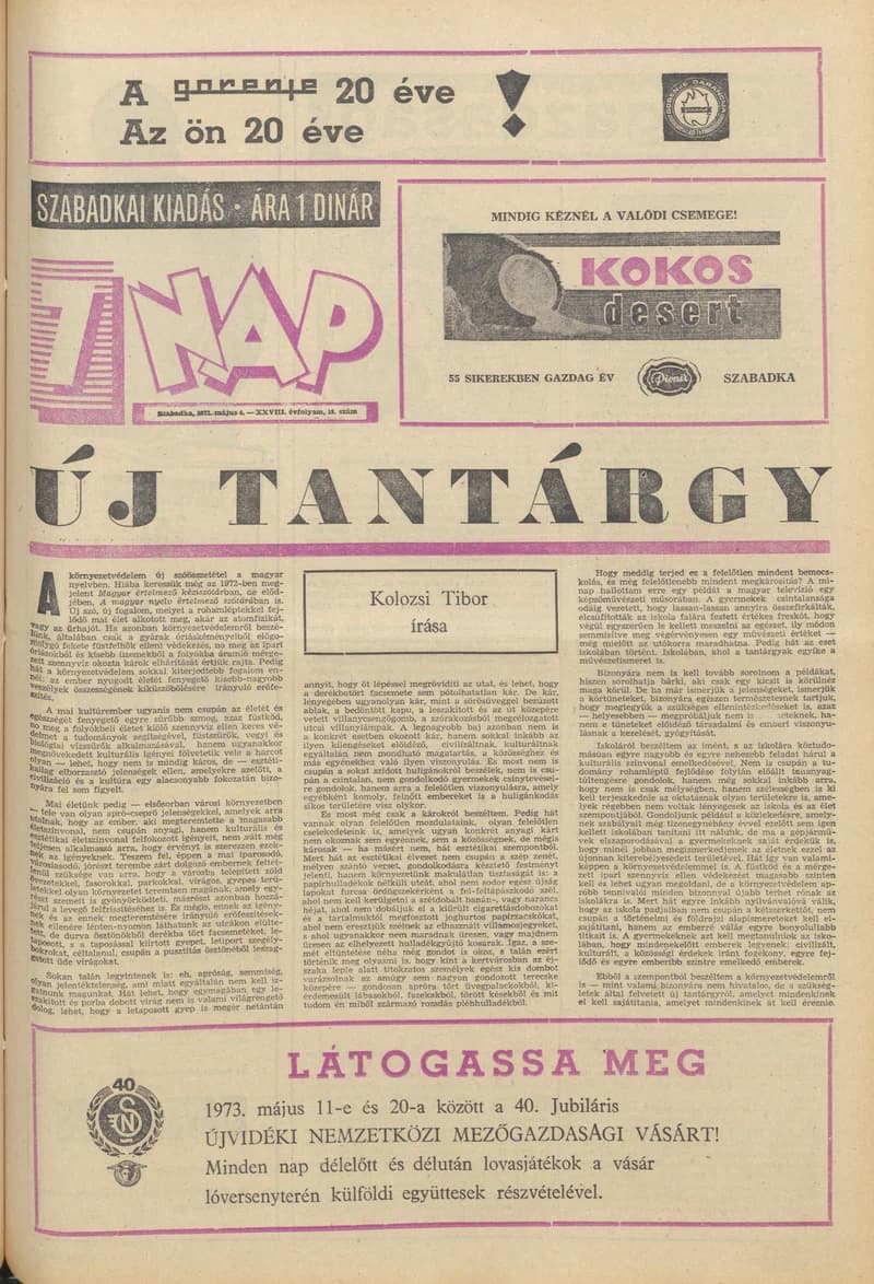 7 Nap, 28. évf. 1973. május 4. 18. sz. 1–28. oldal