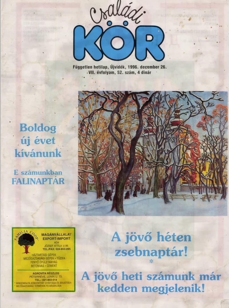 Családi Kör, 7. évf. 1996. december 26. 52. sz.