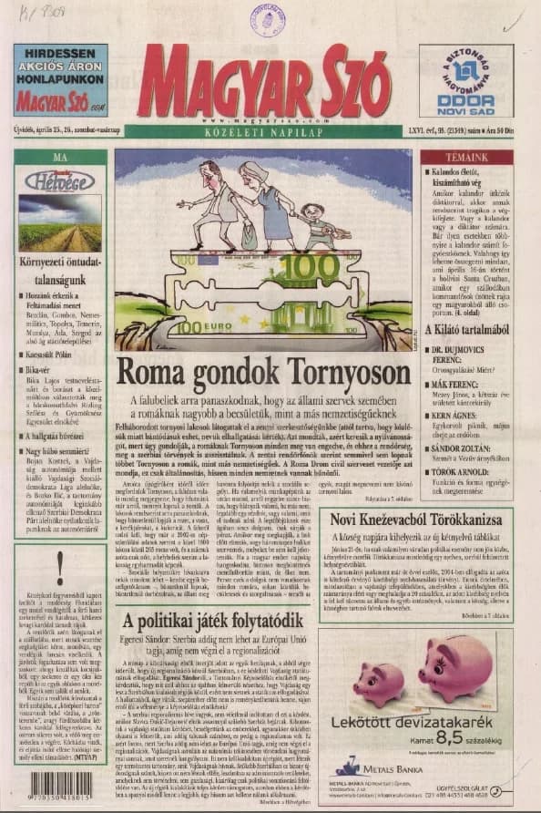 Magyar Szó, 66. évf. 2009. április 25. – 26. 95. sz. 1–48. oldal