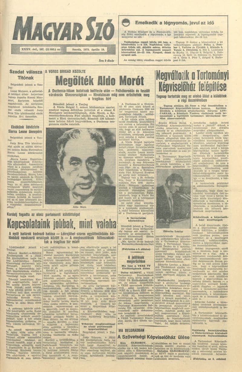 Magyar Szó, 35. évf. 1978. április 19. 107. sz. 1–24. oldal