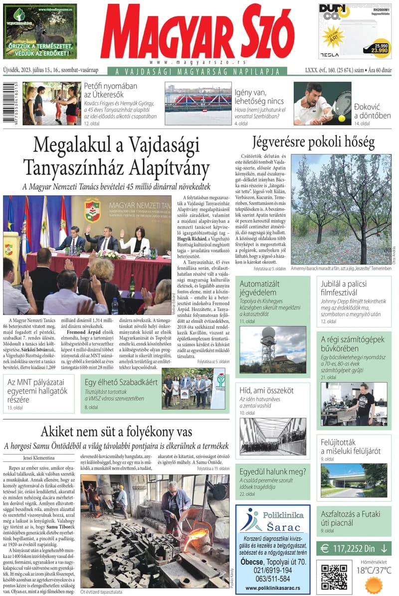 Magyar Szó, 80. évf. 2023. július 15. – 16. 160. sz.