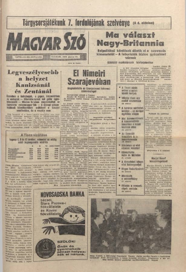 Magyar Szó, 27. évf. 1970. június 18. 165. sz. 1–20. oldal