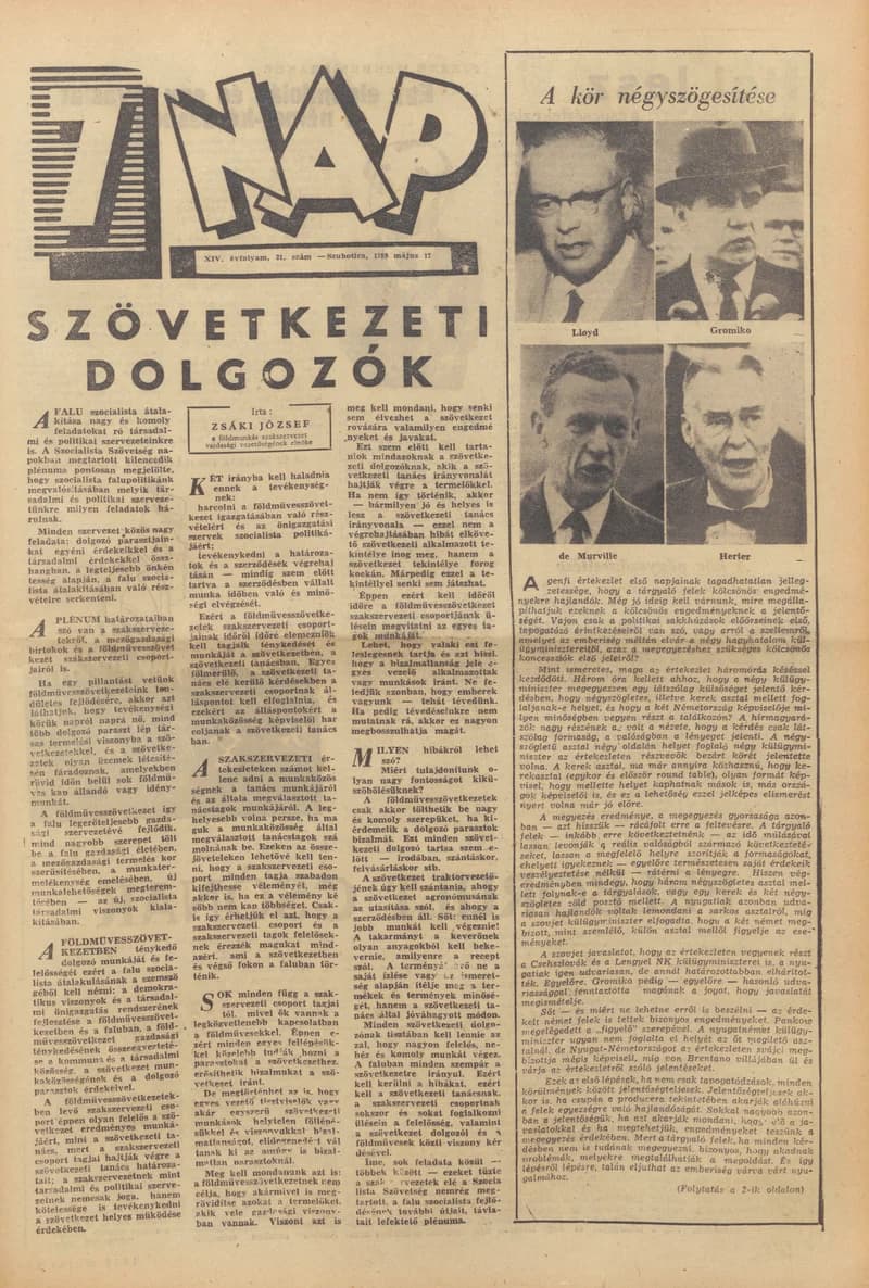 7 Nap, 14. évf. 1959. május 17. 21. sz. 1–20. oldal