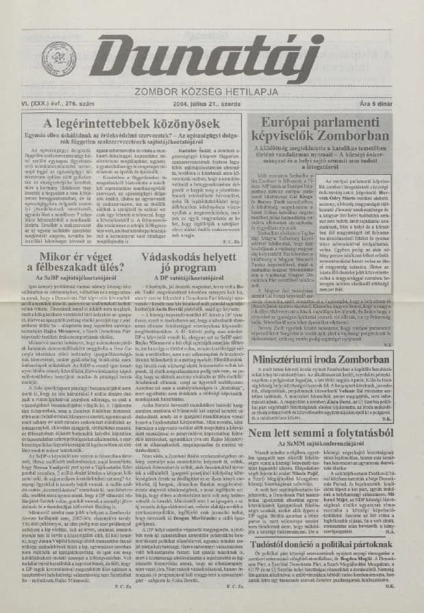 Dunatáj, 6. évf. 2004. július 21. 276. sz.