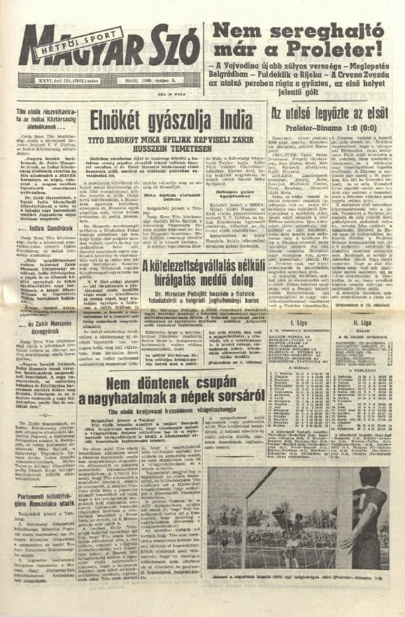 Magyar Szó, 26. évf. 1969. május 5. 121. sz. 1–16. oldal