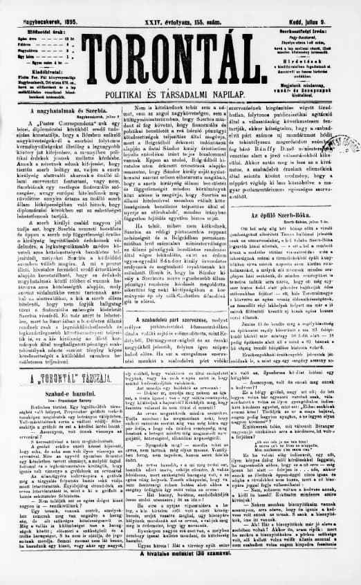 Torontál, 24. évf. 1895. július 9. 155. sz.