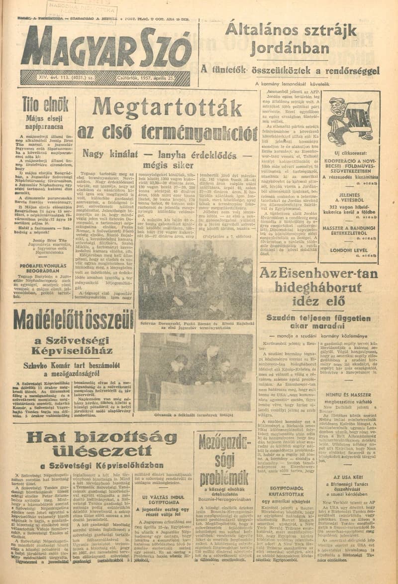 Magyar Szó, 14. évf. 1957. április 25. 113. sz. 1–10. oldal