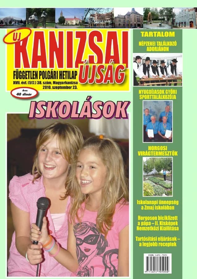 Új Kanizsai Újság, 17. évf. 2010. szeptember 23. 38. sz.
