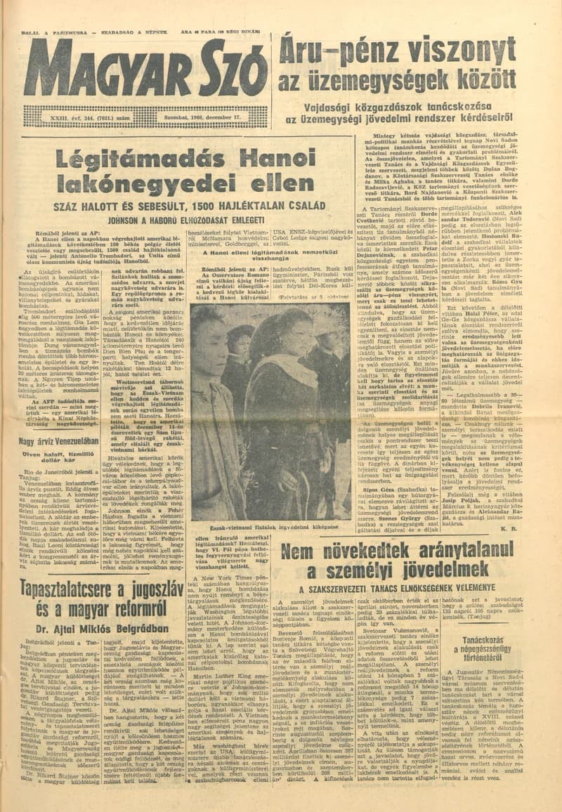 Magyar Szó, 23. évf. 1966. december 17. 344. sz.