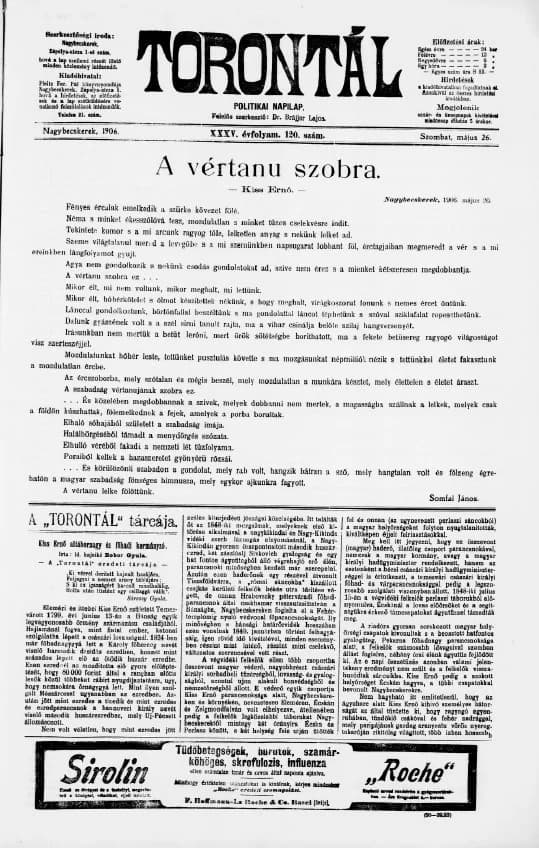 Torontál, 35. évf. 1906. május 26. 120. sz.