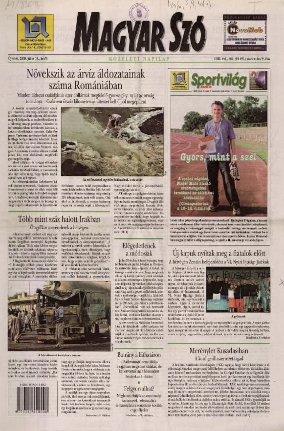 Magyar Szó, 62. évf. 2005. július 18. 166. sz. 1–12. oldal