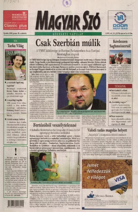 Magyar Szó, 66. évf. 2009. január 29. 22. sz. 1–20. oldal