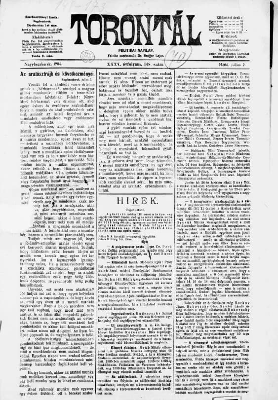 Torontál, 35. évf. 1906. július 2. 148. sz.