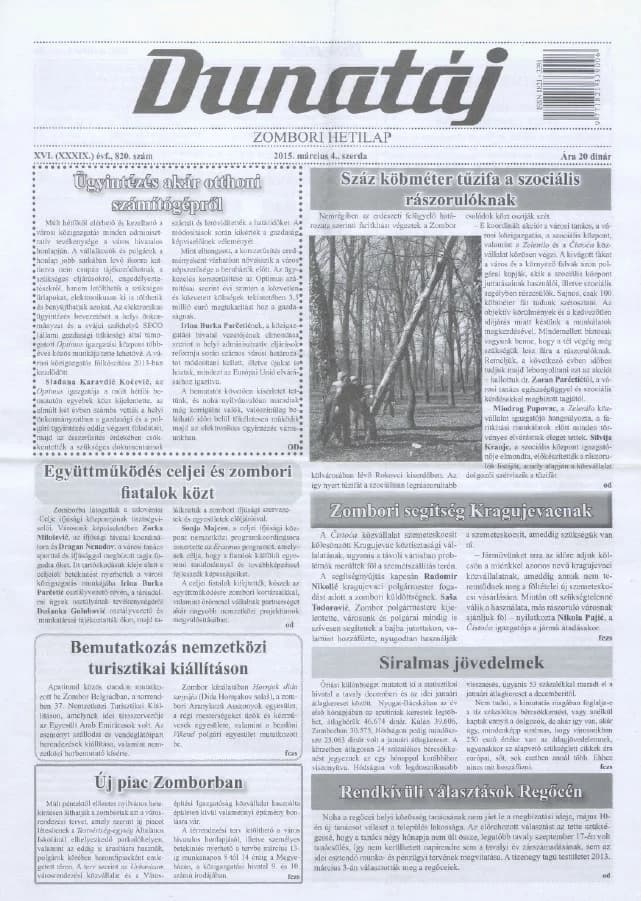 Dunatáj, 17. évf. 2015. március 4. 820. sz.