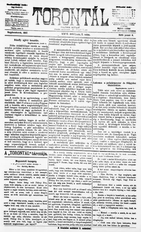 Torontál, 26. évf. 1897. január 3. 2. sz.