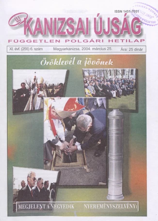 Új Kanizsai Újság, 11. évf. 2004. március 25. 6. sz.