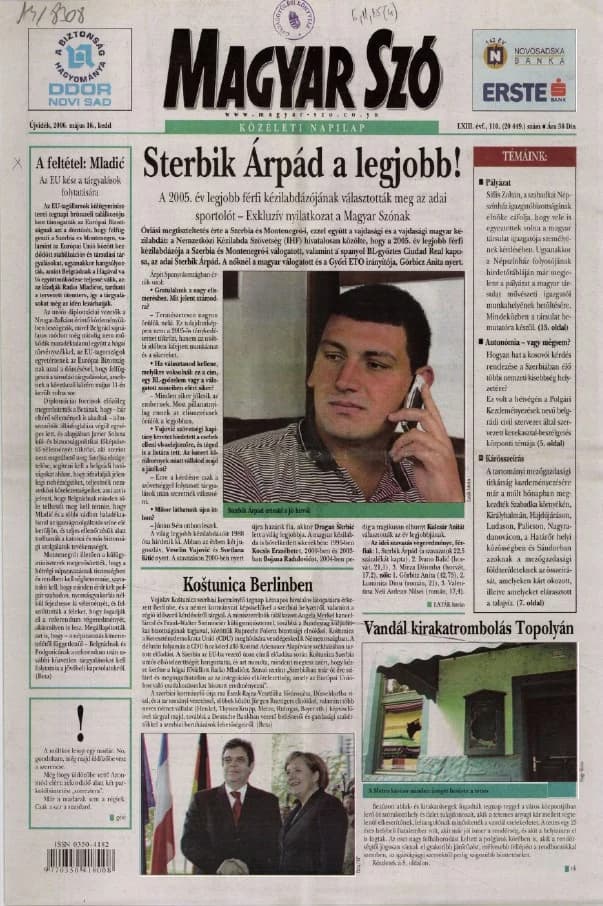 Magyar Szó, 63. évf. 2006. május 16. 110. sz. 1–20. oldal