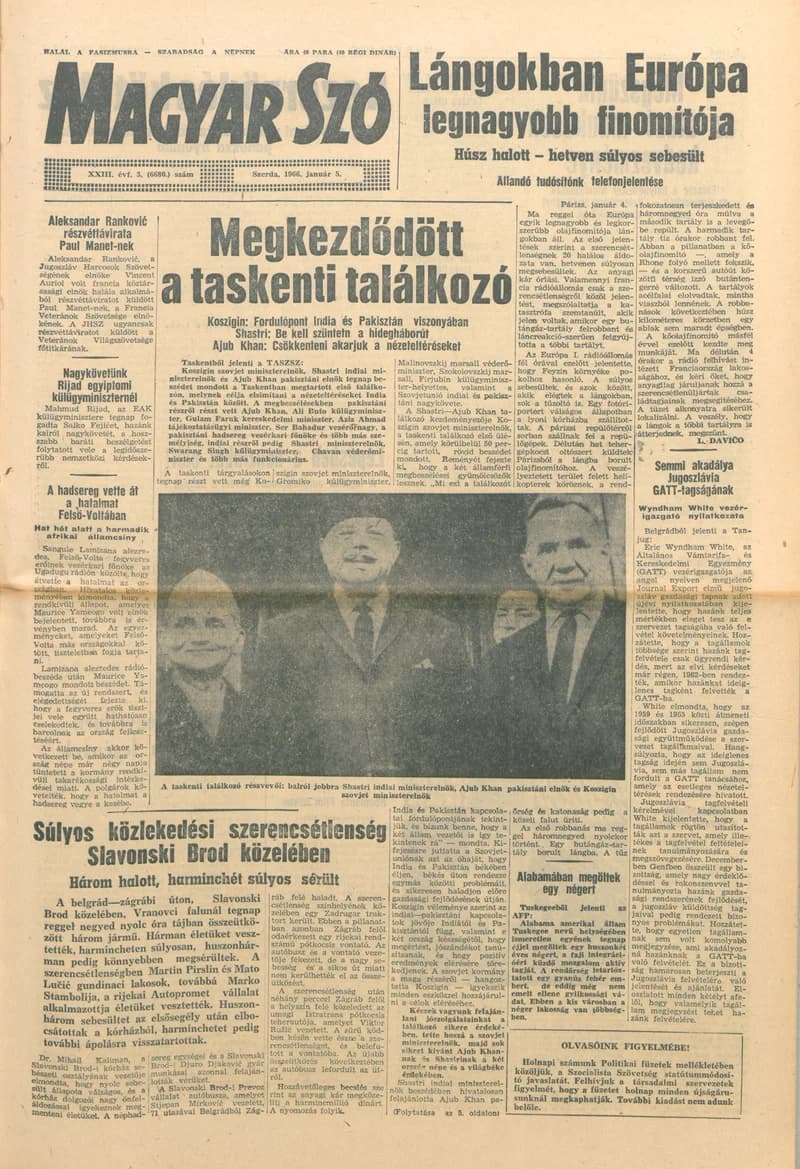 Magyar Szó, 23. évf. 1966. január 5. 3. sz. 1–16. oldal