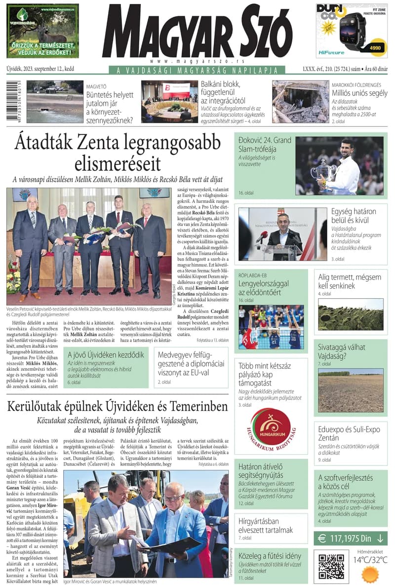 Magyar Szó, 80. évf. 2023. szeptember 12. 210. sz. 1–20. oldal