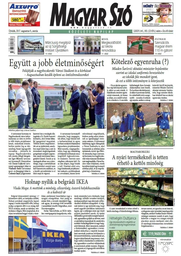 Magyar Szó, 74. évf. 2017. augusztus 9. 183. sz. 1–16. oldal