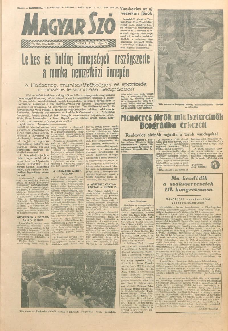 Magyar Szó, 12. évf. 1955. május 5. 120. sz. 1–8. oldal