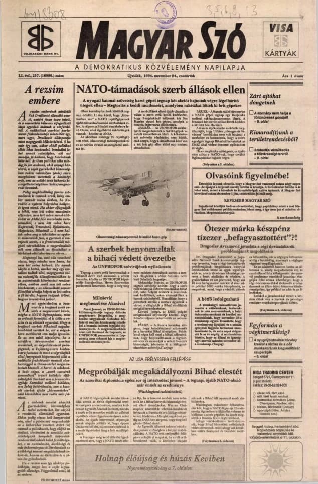 Magyar Szó, 51. évf. 1994. november 24. 257. sz. 1–16. oldal