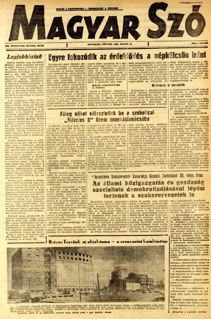 Magyar Szó, 7. évf. 1950. július 14. 165. sz. 1–4. oldal