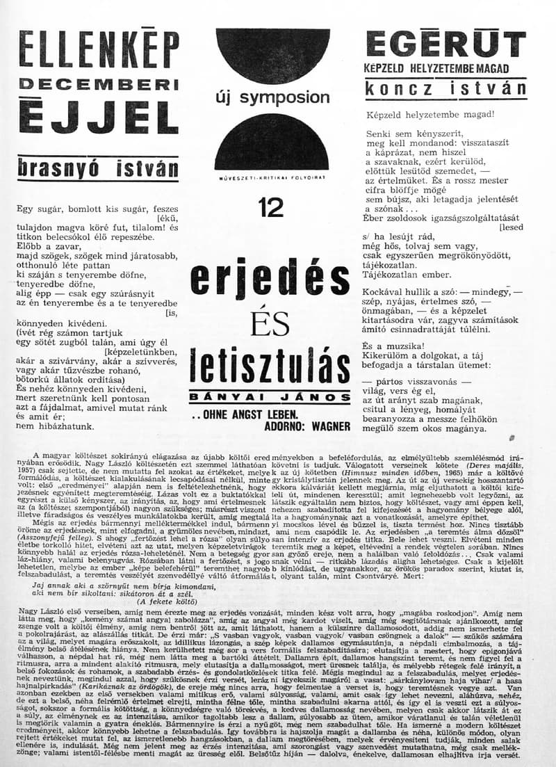 Új Symposion, 2. évf. 1966. 12. sz. 1–24. oldal