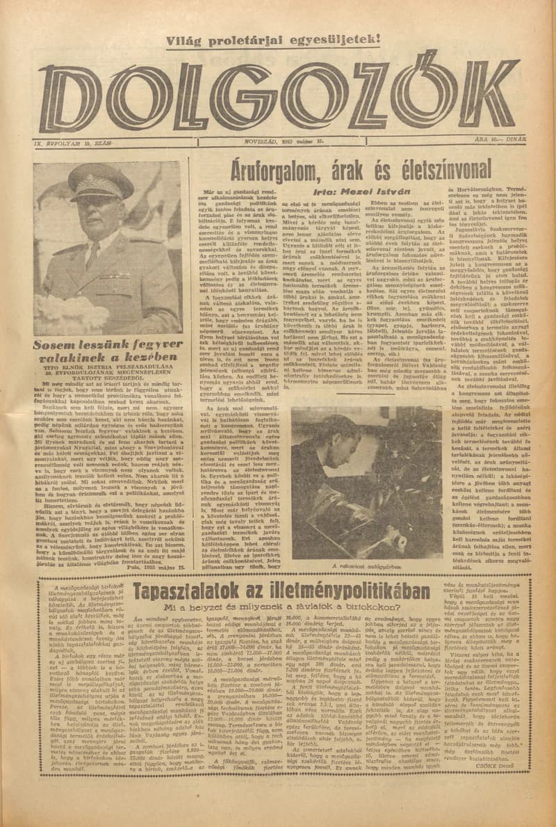 Dolgozók, 9. évf. 1955. május 17. 19. sz.