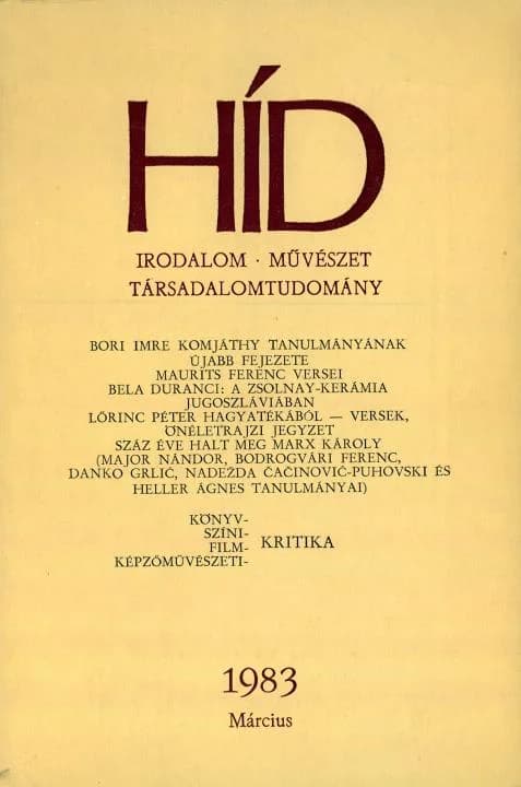 Híd, 47. évf. 1983. március. 3. sz. 277–418. oldal