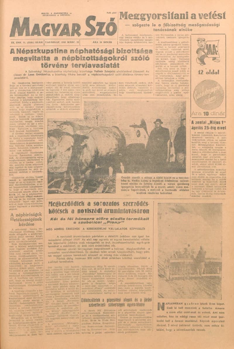 Magyar Szó, 9. évf. 1952. március 23. 71. sz. 1–12. oldal
