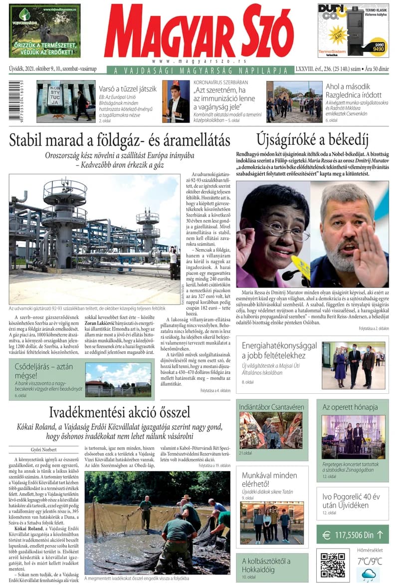 Magyar Szó, 78. évf. 2021. október 9. – 10. 236. sz. 1–32. oldal
