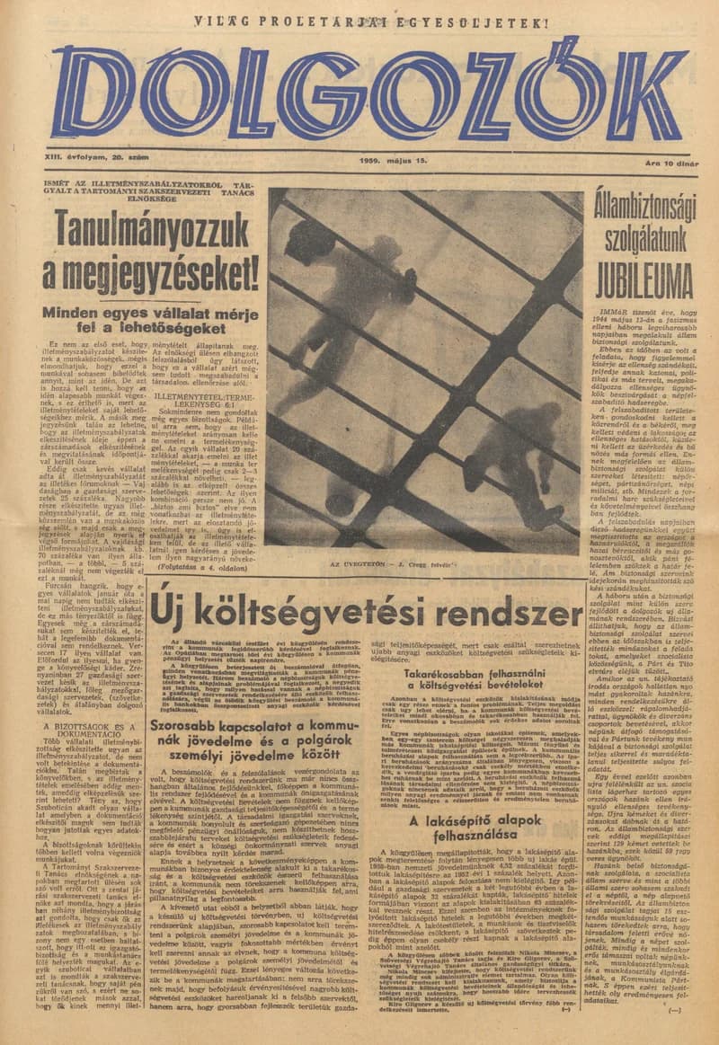 Dolgozók, 13. évf. 1959. május 15. 20. sz.