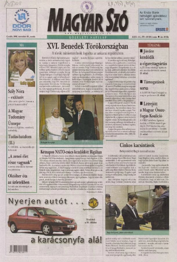 Magyar Szó, 63. évf. 2006. november 29. 279. sz. 1–20. oldal