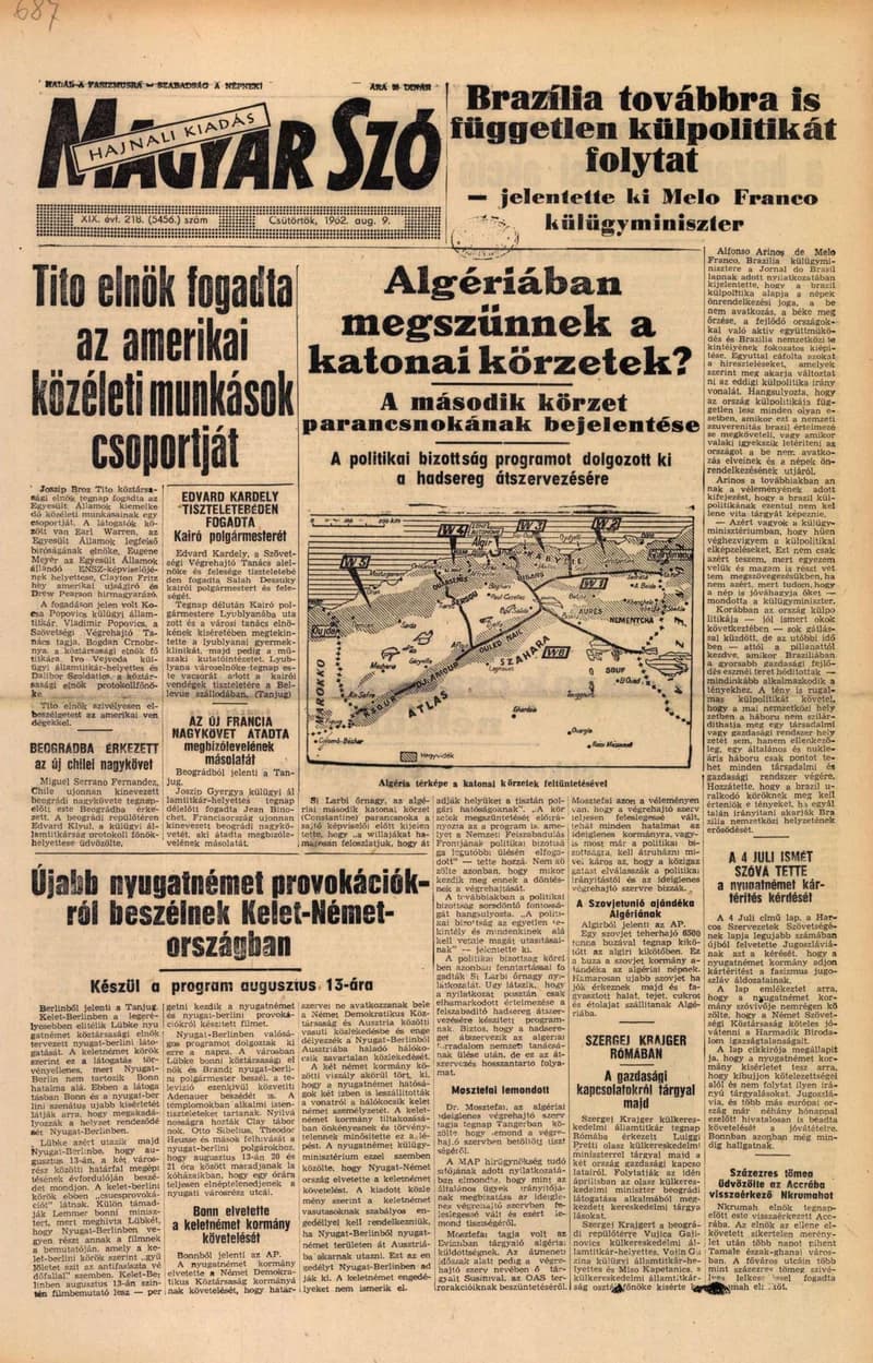Magyar Szó, 19. évf. 1962. augusztus 9. 218. sz. 1–12. oldal