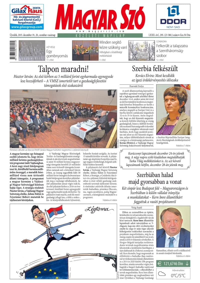Magyar Szó, 72. évf. 2015. december 19. – 20. 295. sz. 1–32. oldal