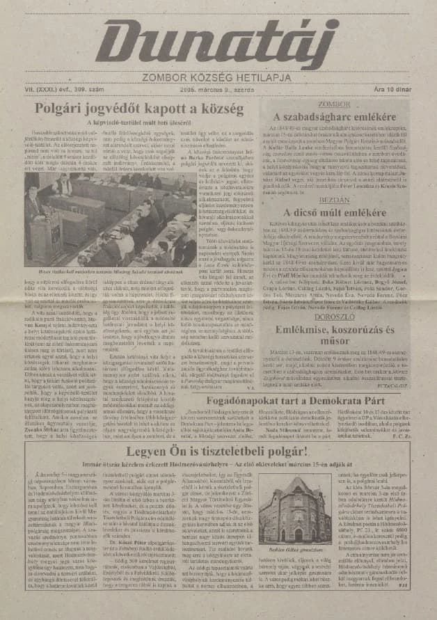 Dunatáj, 7. évf. 2005. március 9. 309. sz.