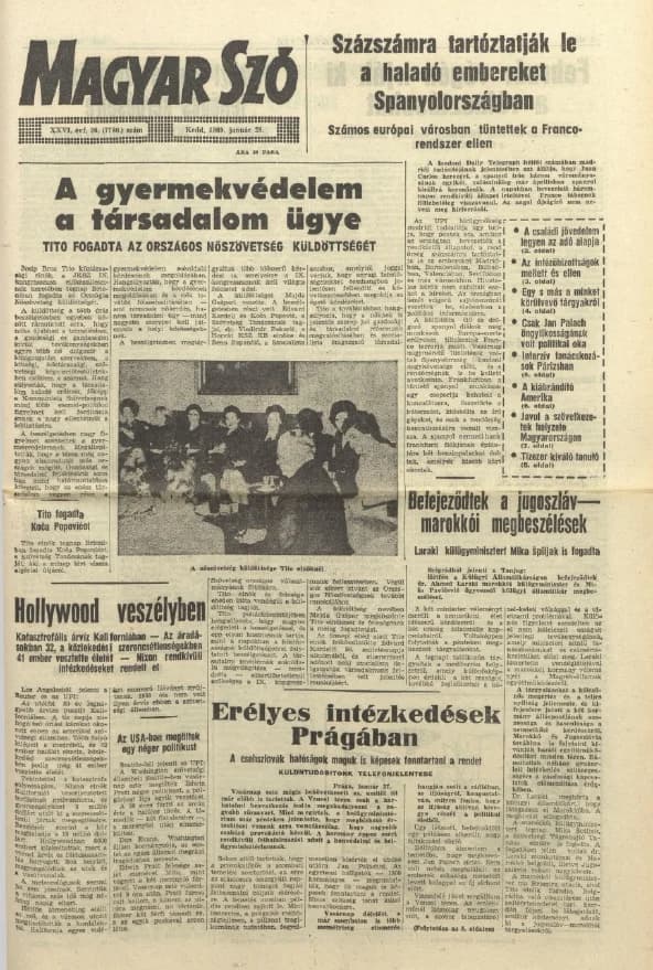 Magyar Szó, 26. évf. 1969. január 28. 26. sz. 1–16. oldal
