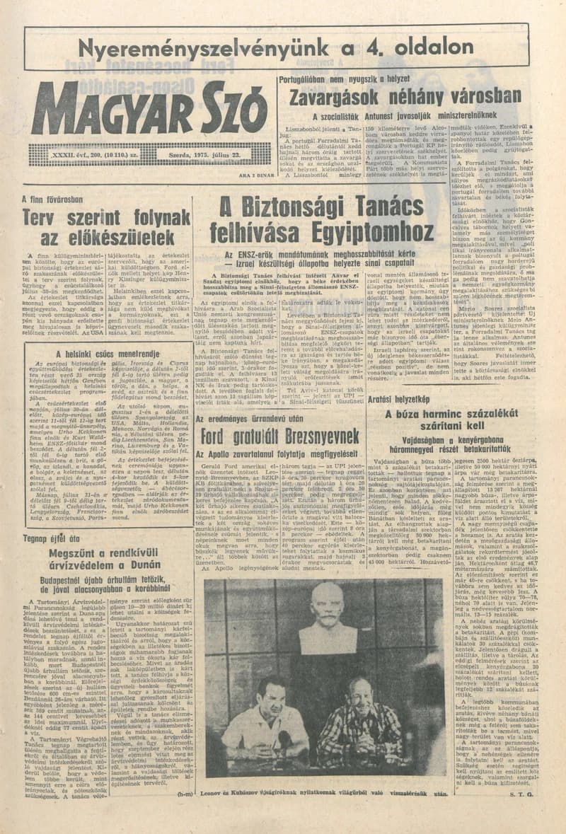 Magyar Szó, 32. évf. 1975. július 23. 200. sz.