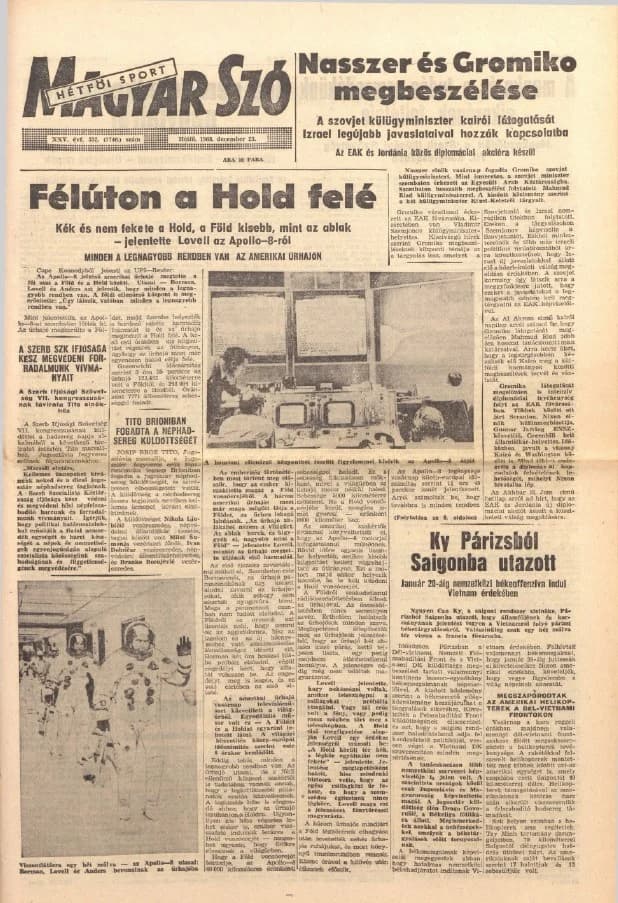 Magyar Szó, 25. évf. 1968. december 23. 352. sz. 1–14. oldal