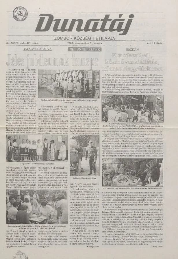 Dunatáj, 10. évf. 2008. szeptember 3. 491. sz.