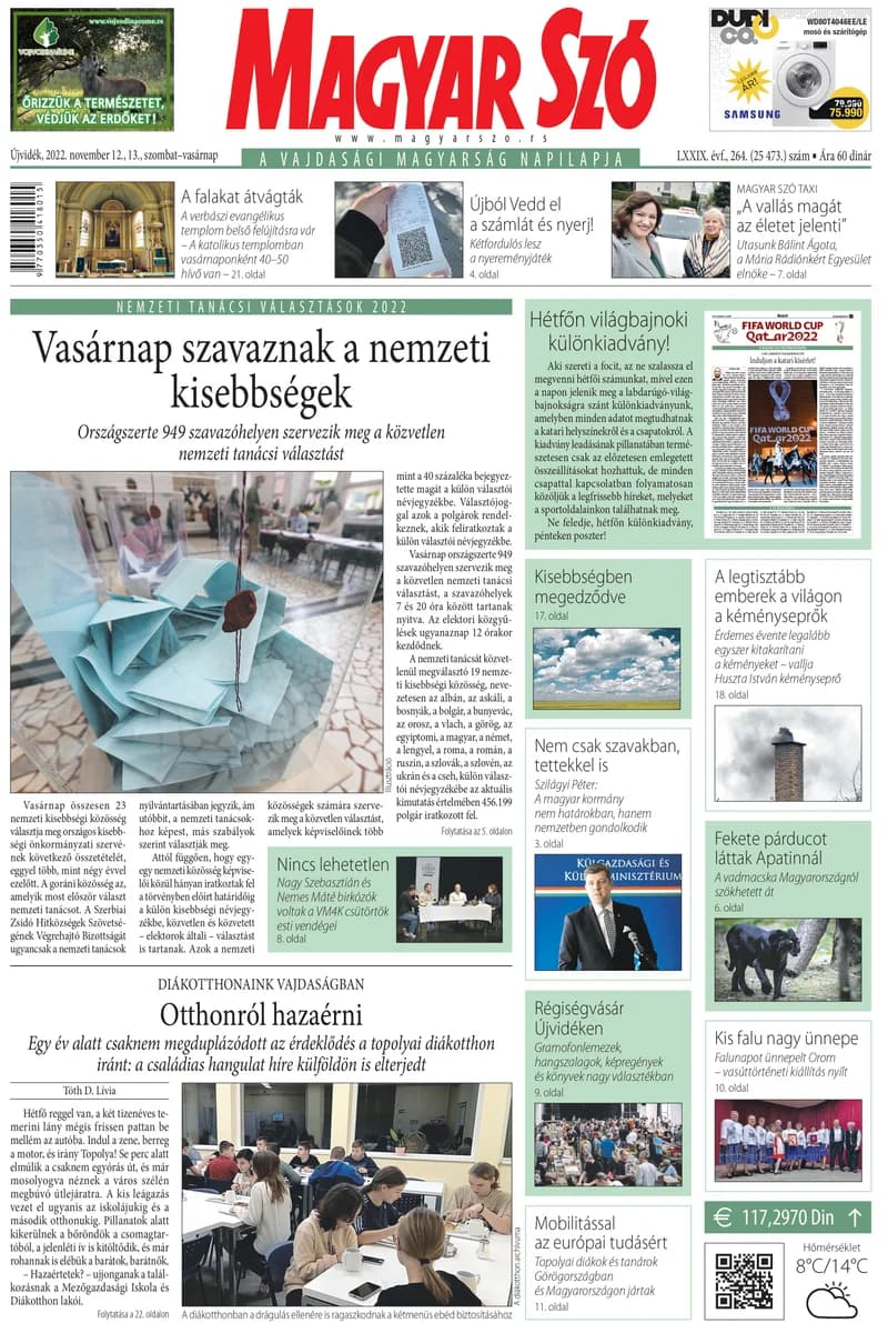 Magyar Szó, 79. évf. 2022. november 12. – 13. 264. sz. 1–32. oldal