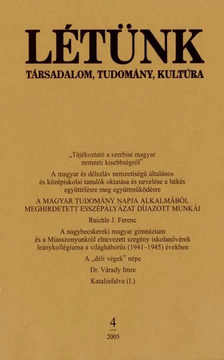 Létünk, 35. évf. 2005. 4. sz. 1–134. oldal