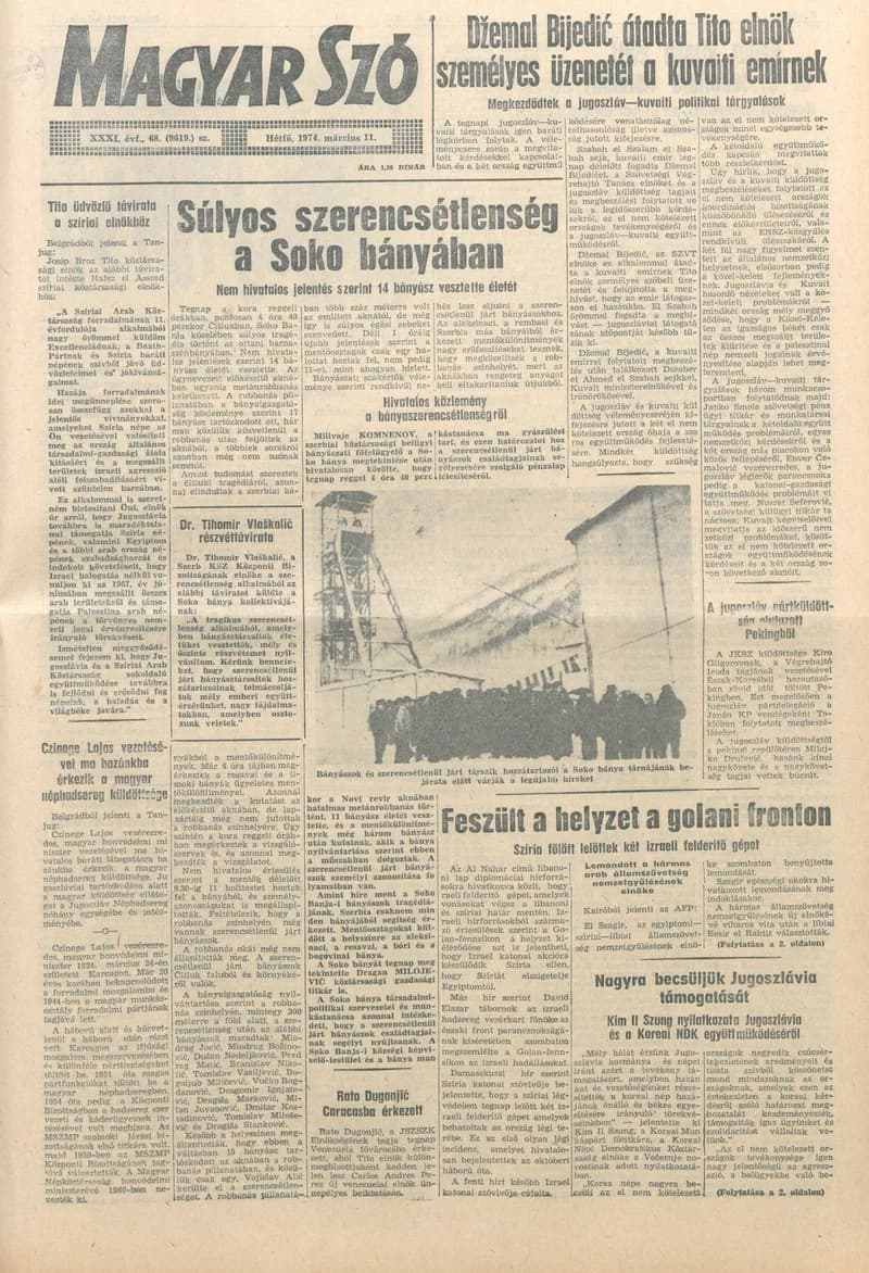 Magyar Szó, 31. évf. 1974. március 11. 68. sz. 1–6. oldal
