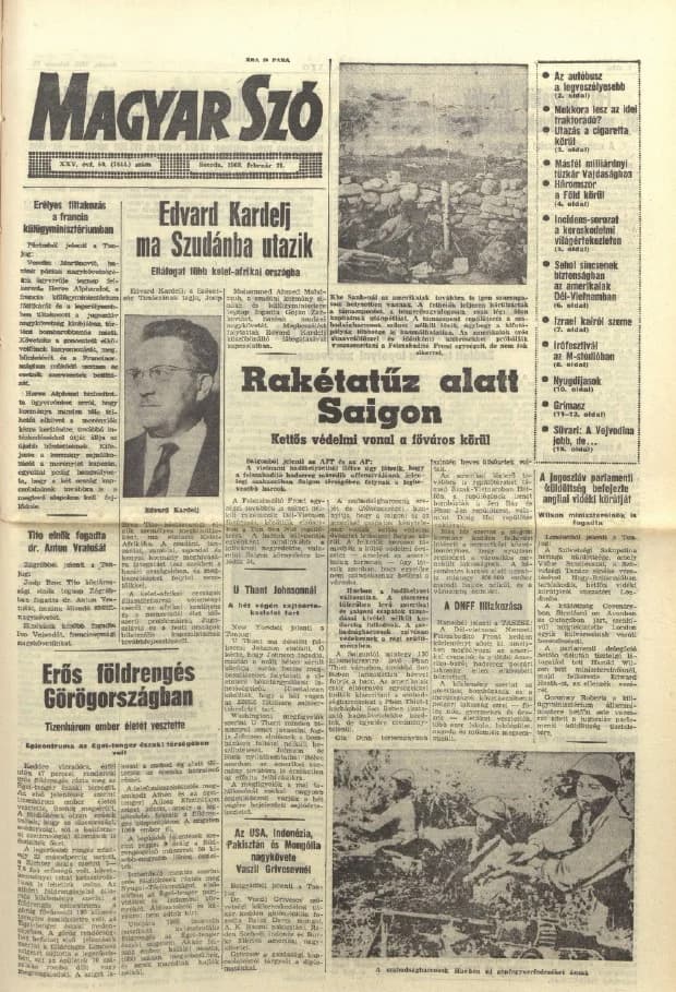 Magyar Szó, 25. évf. 1968. február 21. 50. sz. 1–16. oldal
