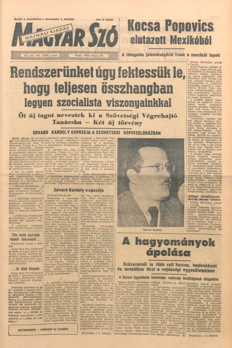 Magyar Szó, 19. évf. 1962. május 29. 146. sz. 1–14. oldal