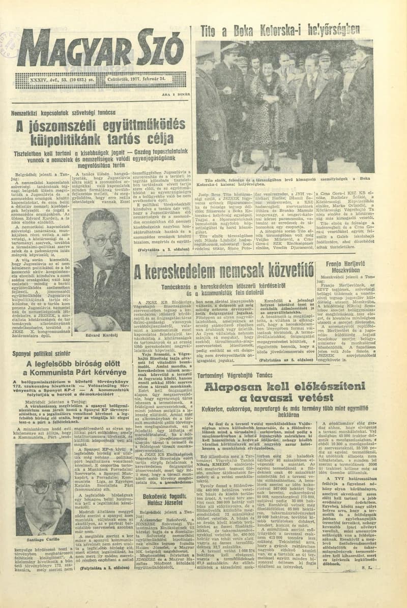 Magyar Szó, 34. évf. 1977. február 24. 53. sz.