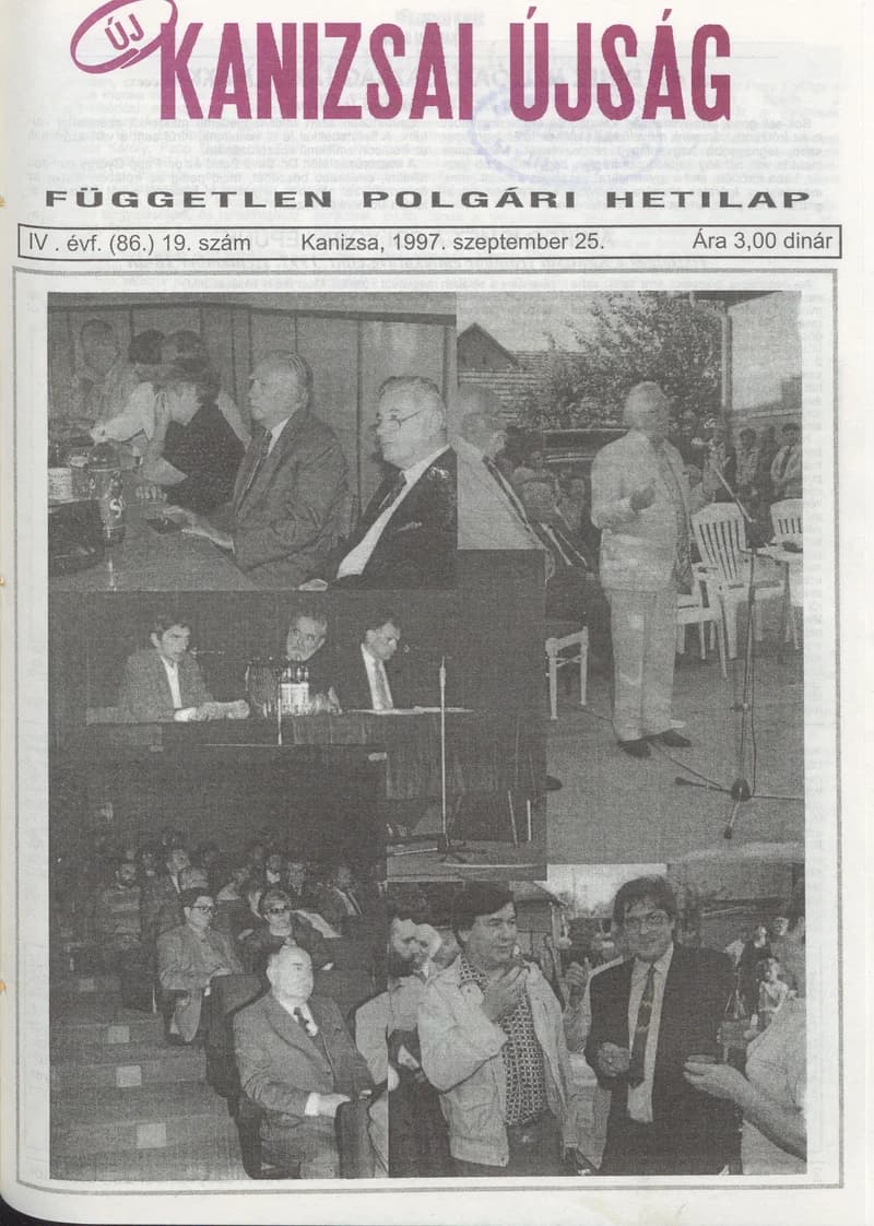 Új Kanizsai Újság, 4. évf. 1997. szeptember 25. 19. sz.
